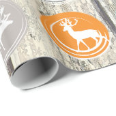 Mint Family Foto Rentier Weihnachten Merry Bright Geschenkpapier (Rolleneckpunkt)