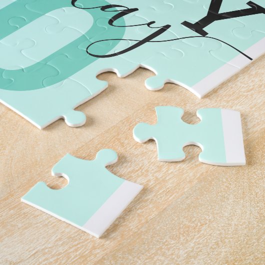 Mint Family Friends Foto Collage Happy Birthday Puzzle (Seite)