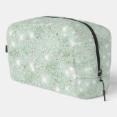 Mint Faux Glitter Waschbeutel (Rechte Ecke)