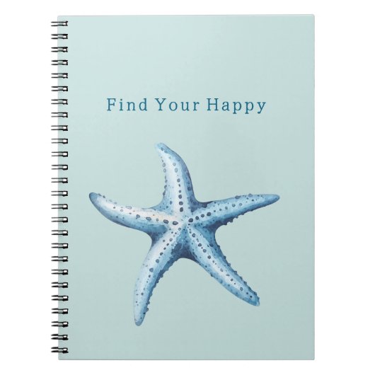 Mint Find Your Happy Blue Starfish Notizblock (Vorderseite)