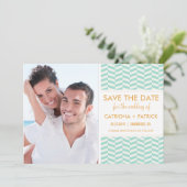 Mint Fishbone-Muster speichern Sie die Ankündigung (Stehend Vorderseite)