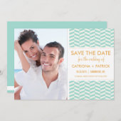 Mint Fishbone-Muster speichern Sie die Ankündigung (Vorne/Hinten)