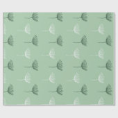 Mint Floral Chic Geschenkpapier (Flach)
