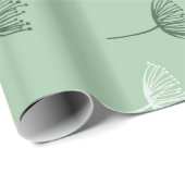 Mint Floral Chic Geschenkpapier (Rolleneckpunkt)