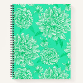 Mint Floral Notizblock