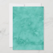 Mint Florals und Gold Foliage Wedding Einladung (Rückseite)