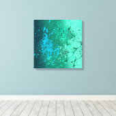 Mint Flurry Abstract Spatter Art Leinwanddruck (Insitu (Holzboden))