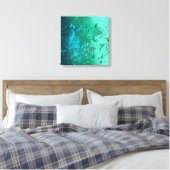 Mint Flurry Abstract Spatter Art Leinwanddruck (Insitu (Schlafzimmer))