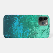 Mint Flurry: Abstrakte Spritzkunst Case-Mate iPhone Hülle (Rückseite (Horizontal))