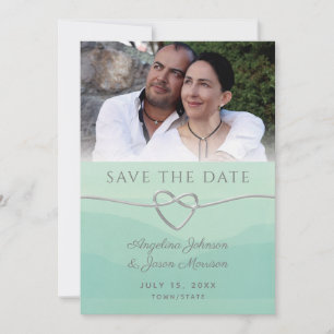 Mint-Foto-Hochzeit Save The Date