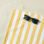 Mint French Beach Stripe Personalisiert Monogram Strandtuch (Beispiel)