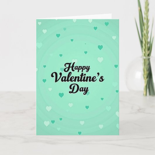 Mint Frohe Valentinstag-Karte Karte (Vorderseite)