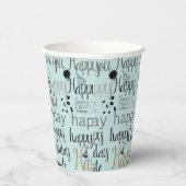 Mint Fun Happy Balloons Birthday Pappbecher (Rechts)