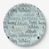 Mint Fun Happy Balloons Birthday Pappteller (Vorderseite)