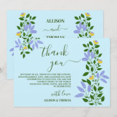 Mint Garden Blume Hochzeit Danke Einladung (Vorne/Hinten)