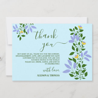 Mint Garden Blume Hochzeit Danke Einladung