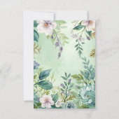 Mint Garden Elegance Wedding Invitation Einladung (Rückseite)