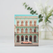 Mint Gebäude Peach Car Havana Kuba Postkarte (Stehend Vorderseite)
