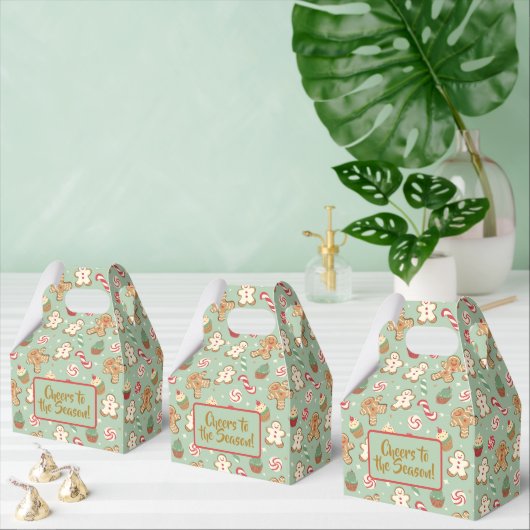 Mint Gingerbread Sweet Christmas Pattern Geschenkschachtel (Zahlreiche)