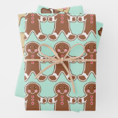 Mint Gingerbrot Cookies Wrapping Paper Geschenkpapier Set (Beispiel)