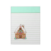 Mint Gingerbrot House Notepad Notizblock (Rotiert)