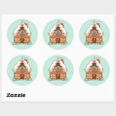 Mint Gingerbrot House Stickers (Blatt)