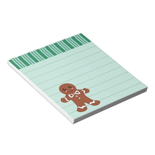 Mint Gingerbrot Notepad Notizblock (angewinkelt)