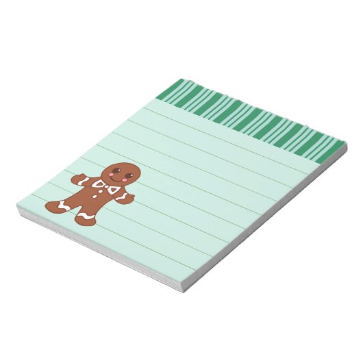 Mint Gingerbrot Notepad Notizblock (Rotiert)