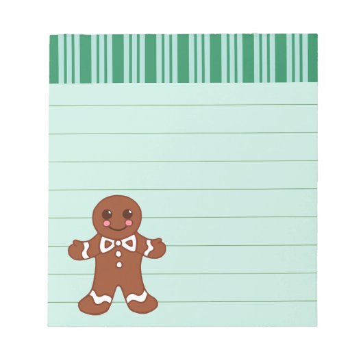 Mint Gingerbrot Notepad Notizblock (Vorderseite)