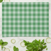 Mint Gingham Geschirrtuch (Gefaltet)