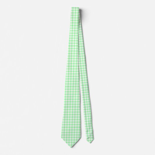 Mint Gingham Krawatte (Vorderseite)