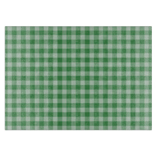 Mint Gingham Stripes Schneidebrett