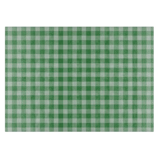 Mint Gingham Stripes Schneidebrett (Vorderseite)