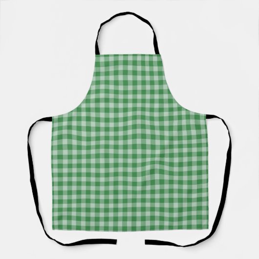Mint Gingham Stripes Schürze (Vorderseite)