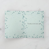 Mint Glam Confetti Dots Vielen Dank Dankeskarte (Innenseite)
