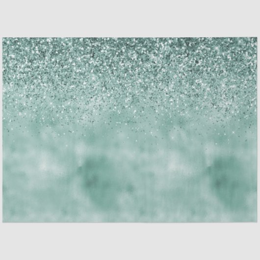 Mint Glam Glitzer Glitz Seidenpapier (Vorderseite)