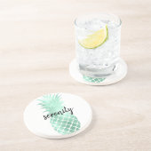 Mint Glam Glitzy Pineaple Getränkeuntersetzer (Seite)