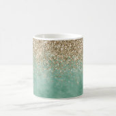 Mint Glam Gold Sparkle Glitzer Kaffeetasse (Mittel)