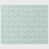 Mint Glam Leopard Print Geschenkpapier (Flach)