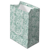 Mint Glam Leopard Print Mittlere Geschenktüte (Vorderseite Schrägansicht)