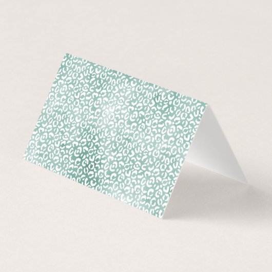 Mint Glam Leopard Print Vielen Dank (Rückseite)