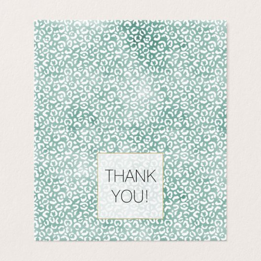 Mint Glam Leopard Print Vielen Dank (Außenseite Aufgefaltet)