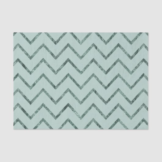 Mint Glam Zickzack Zigzag Streifen Seidenpapier (Vorderseite)