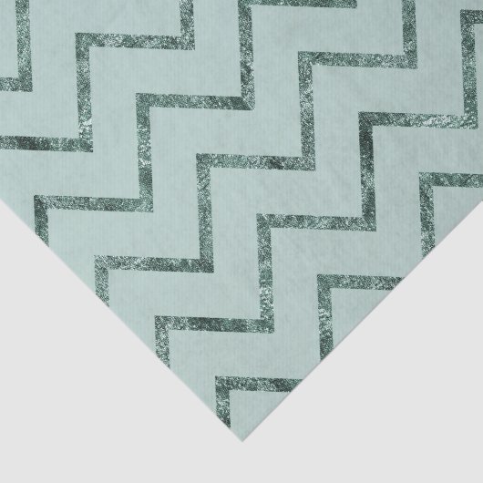 Mint Glam Zickzack Zigzag Streifen Seidenpapier (Ausschnitt)