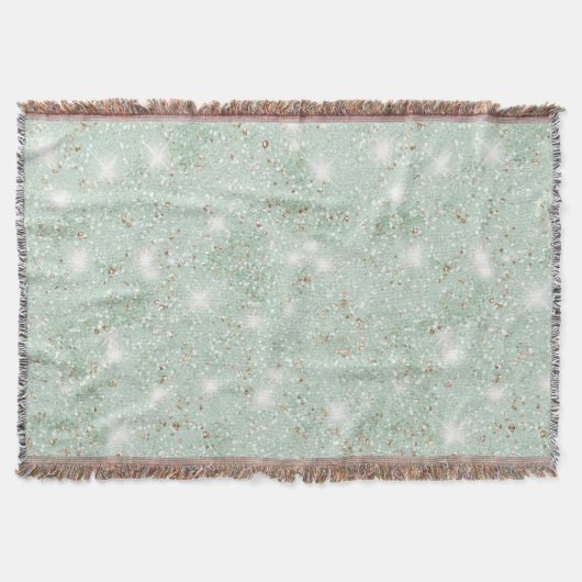 Mint Glitter Decke (Vorderseite)