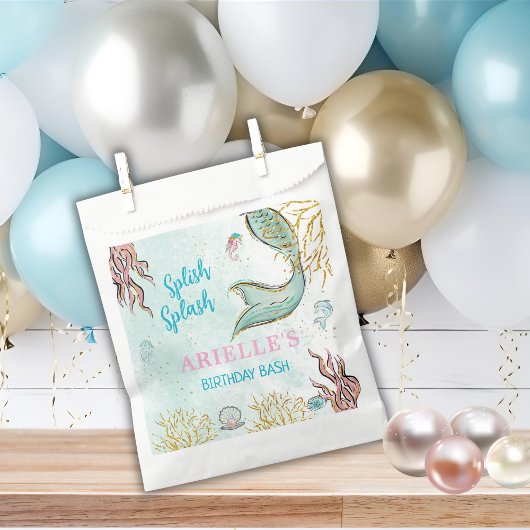 Mint Glitter Mermaid tail under the sea Geschenktütchen