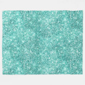Mint Glitz Glitzer Fleecedecke (Vorderseite (Horizontal))
