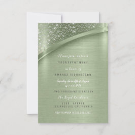 Mint Glitzer Brautparty Geburtstag Sweet 16. Einladung