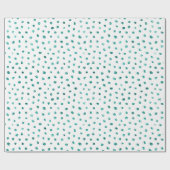 Mint Glitzer Dots Geburtstag Geschenkpapier (Flach)