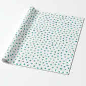 Mint Glitzer Dots Geburtstag Geschenkpapier (Ungerollt)